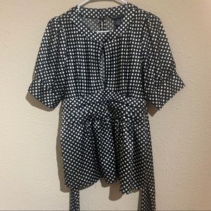 BCBG Maxazria | Polka dot blouse | Size M